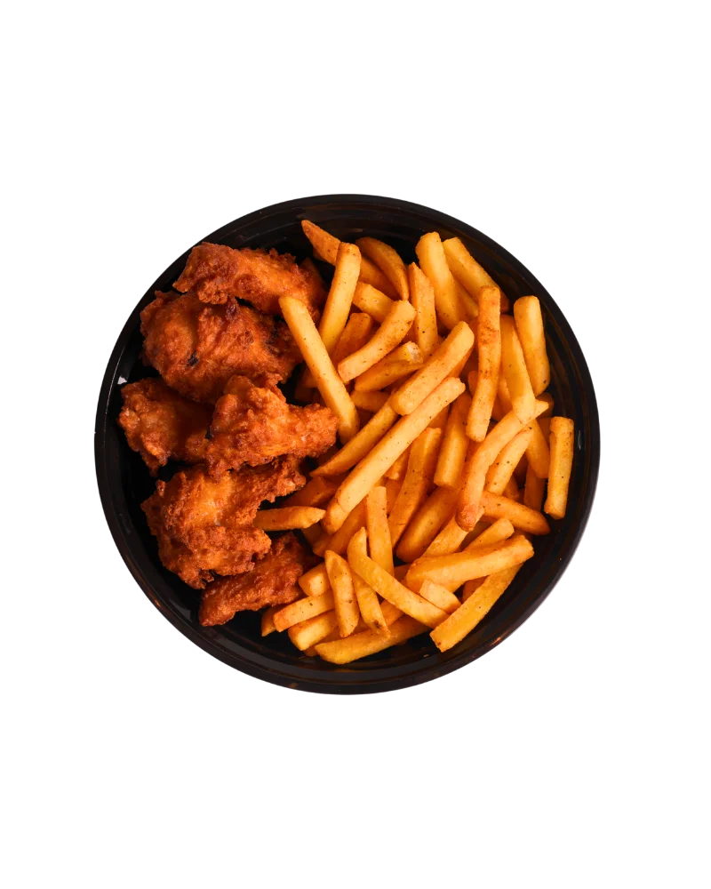 Chicken Wings with Fries